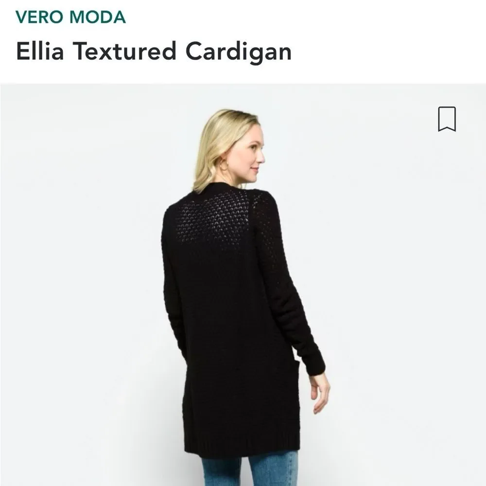 Long black cardigan